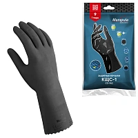 Перчатки КЩС латексные Manipula Specialist КЩС-1 L-U-03 чёрные (размер 9, L, CG-942)