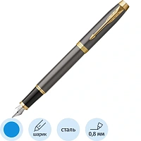 Ручка перьевая Parker Grey GT цвет чернил синий, цвет корпуса серый (2213776)