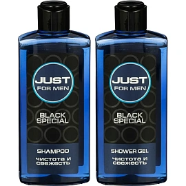 Подарочный набор для мужчин Just For Men Black (шампунь и гель для душа, 2x210 мл)