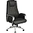Кресло для руководителя Easy Chair EChair-518 ML чёрное (натуральная кожа с компаньоном, металл хромированный)