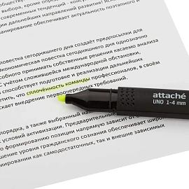 Текстовыделитель Выбор есть (Attache Economy) Uno жёлтый (толщина линии 1-4 мм)