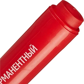 Маркер перманентный полулаковый Attache Economy красный (толщина линии 2-3 мм) круглый наконечник