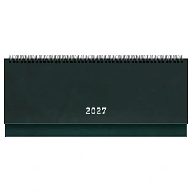 Планинг датированный 2027г., 64л., 285*100, бумвинил, BG, зелёный