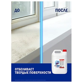 Средство универсальное, отбеливатель 5 л, ДОМЕСТОС 5 в 1 "Белоснежный" (БЕЛИЗНА)
