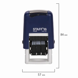 Датер-мини STAFF, месяц буквами, оттиск 22х4 мм, "Printer 7810", 237432