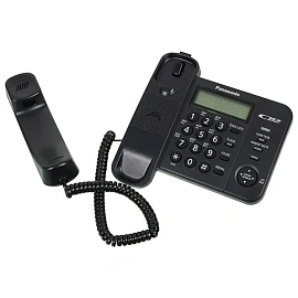 Телефон проводной Panasonic KX-TS2356RUB черный