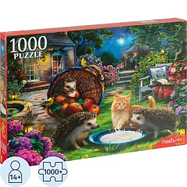 Пазл классический Рыжий кот Ежи и котёнок 1000 деталей
