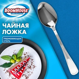Ложка чайная BASIC, 1 шт., нержавеющая сталь, серебристая, BOOMHOUSE (БУМХАУС), 702293