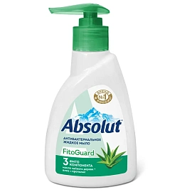 Мыло жидкое антибактериальное 250 мл ABSOLUT (Абсолют) "Алоэ", дозатор, не содержит триклозан, 5064, 5009, 5064