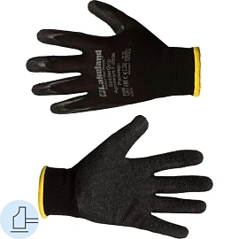 Перчатки рабочие защитные Lakeland SpiderGrip 7-2506 полиэфирные с латексным покрытием чёрные (1 класс, размер XL, 2506)
