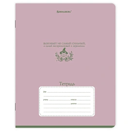 Тетрадь 18 л. BRAUBERG клетка, обложка картон, PHRASES, 107784