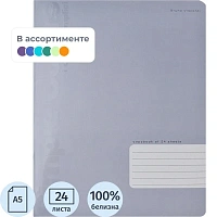 Тетрадь школьная Bruno Visconti Morandi Colors А5 24 листа 60 г/кв.м в клетку с картонной обложкой с УФ-выборочным глянцевым лаком