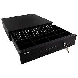 Ящик денежный механический SB-405-B, 405x420x92 мм, ЧЕРНЫЙ, VITRANA (ВИТРАНА), 291407