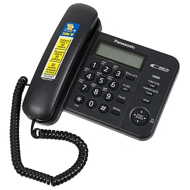 Телефон проводной Panasonic KX-TS2356RUB черный
