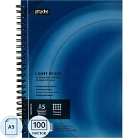Бизнес-тетрадь Attache Selection LightBook А5 100 листов синяя в клетку на спирали