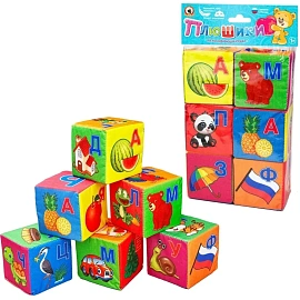 Игрушка Плюшики Кубики Весёлая азбука