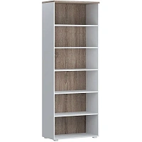Стеллаж K-Loft 241H003 (дуб сонома тёмный/белый, 786х420х2106 мм)