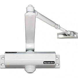 Доводчик Falcon Eye FE-B4W на дверь 65-85 кг алюминиевый белый