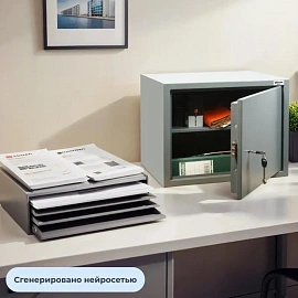 Шкаф металлический (архивный) для документов Комус Мебель (Cobalt) TSL-32 (серый, 420x350x320 мм)