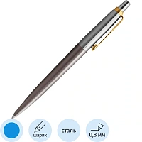 Ручка шариковая Parker Jotter Grey GT цвет чернил синий, цвет корпуса серый (2213723)
