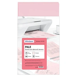 Бумага цветная OfficeSpace "Пастель" А4, 80г/м2, 50л. (розовый)