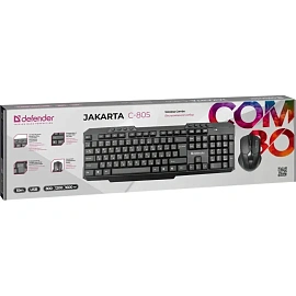 Комплект беспроводной клавиатура и мышь Defender Jakarta C-805 (45804)