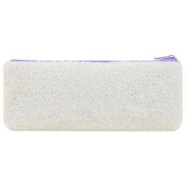 Пенал ЮНЛАНДИЯ, 1 отделение, плюш, "Мишка", белый, 22x8х3 см, 272270