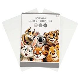 Папка для рисования А4, BG "Зверята", 20л., 120г/м2