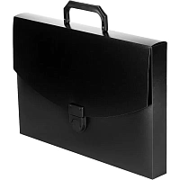Папка-портфель пластиковая Attache A4 чёрная (37х25 см, 1 отделение)