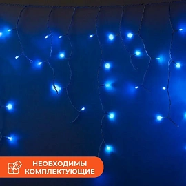 Гирлянда светодиодная уличная Neon-Night Айсикл бахрома синий свет 76 светодиодов (2.4х0.6 м)