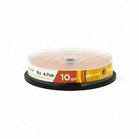 Диск DVD+R Mirex 4.7 ГБ 16x cake box UL130013A1L (10 штук в упаковке)