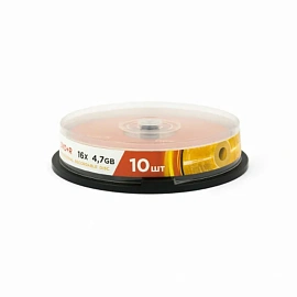 Диск DVD+R Mirex 4.7 ГБ 16x cake box UL130013A1L (10 штук в упаковке)