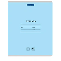 Тетради ДЭК 12 л. КОМПЛЕКТ 20 шт. BRAUBERG КЛАССИКА NEW, клетка, обложка картон, СИНЯЯ, 880049