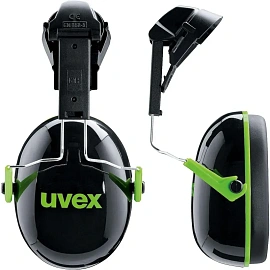 Наушники противошумные Uvex K1H с креплением на каску 27 дБ чёрные (2600201)