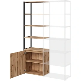 Полустеллаж для документов Easy To Lead K-Loft 241H027 (дуб натуральный/чёрный, 645х400х2105 мм)