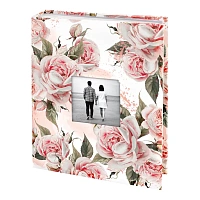 Фотоальбом BRAUBERG "Flowery love" на 200 фото 10х15 см, твердая обложка, окно под фото, 391424