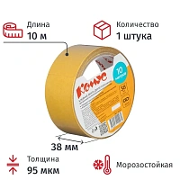 Клейкая лента Комус двухсторонняя монтажная прозрачная Комус 38 мм х 10 м
