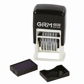 Нумератор 6-разрядный, оттиск 15х3 мм синий, GRM 4836, 124141018