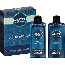 Подарочный набор для мужчин Just For Men Aqua (шампунь и гель для душа, 2x210 мл)