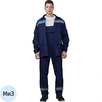 Костюм рабочий летний мужской л05-КПК с СОП синий/васильковый (размер 88-92 (44-46), рост 170-176)