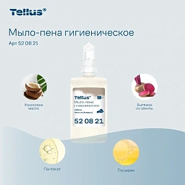 Картридж с жидким мылом-пеной для рук Tellus 520821 для дозаторов S4 1000 мл