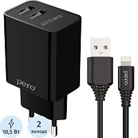 Сетевое зарядное устройство Pero TC02 10.5 Вт (4603768351528)