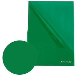 Папка-уголок прозрачная А4 BRAUBERG UNIVERSAL, зеленая, 0,10 мм, со штрихкодом, 273048