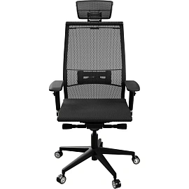 Кресло для руководителя Metta Samurai Black Edition New эргономичное чёрное (сетка, пластик)