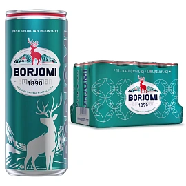 Вода ГАЗИРОВАННАЯ минеральная BORJOMI лечебно-столовая, 0,33 л, Грузия, BR000213