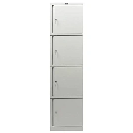 Шкаф металлический (архивный) для документов Практик АМ 1845/4 (серый, 472x458x1830 мм)