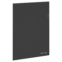 Папка-уголок прозрачная А4 BRAUBERG UNIVERSAL, черная, 0,10 мм, со штрихкодом, 273046