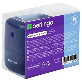 Точилка механическая Berlingo "Perfect", синий, пластиковый корпус, инд. упак.