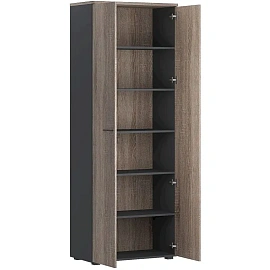 Стеллаж K-Loft 241H003 (дуб сонома тёмный/графит, 786х420х2106 мм)