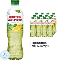 Чай холодный зелёный Святой Источник лимон 0.5 л